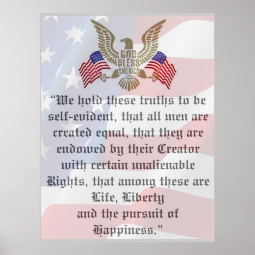 Awesome declaration of independence Patriotic Poster