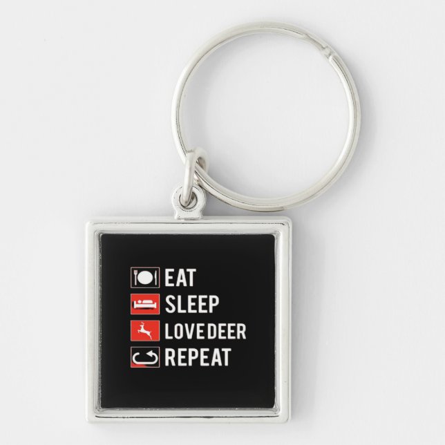 Awesome Deer Lover Creative Modern Design  Keychain (Front)