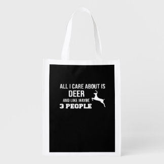 Awesome Deer Lover Minimal RetReusable Grocery Bag