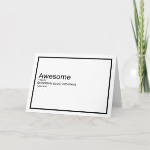 Awesome Definition Note Card