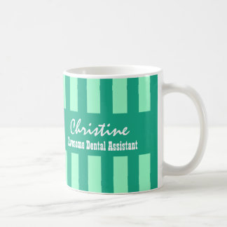 Awesome Dental Assistant GREEN Stripes V01 Coffee Mug