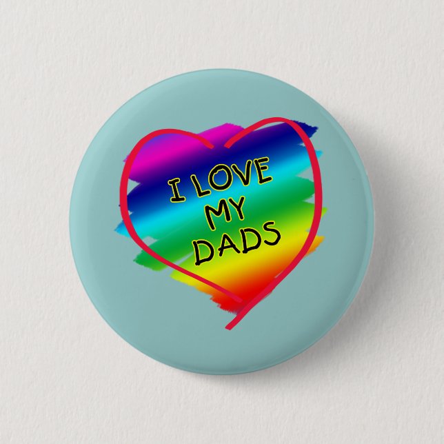 Awesome Design for Gay Dads Pinback Button (Front)