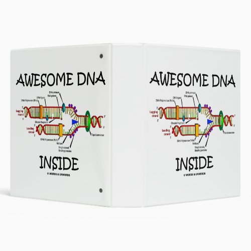 Awesome DNA Inside Molecular Biology Humor 3 Ring Binder