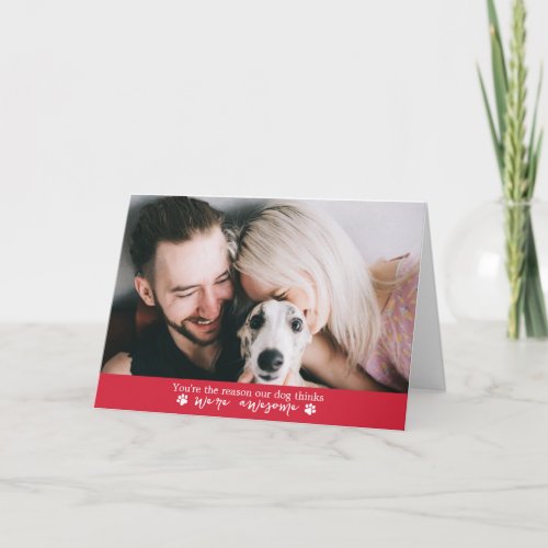 Awesome Dog Parents Funny Saying for Valentine Holiday Card