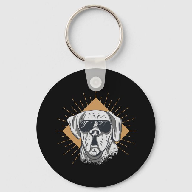 Awesome Dog Sunglasses Keychain (Front)