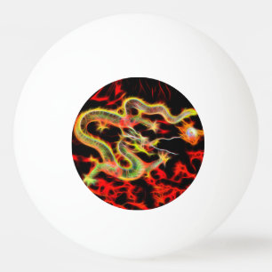 Awesome Dragon Fire on Lucky Energy Ping Pong Ball