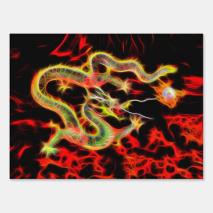 Awesome Dragon Fire on Lucky Energy Yard Sign