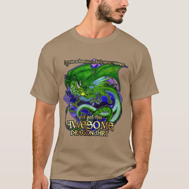 Awesome Dragon Shirt (Green) (Front)