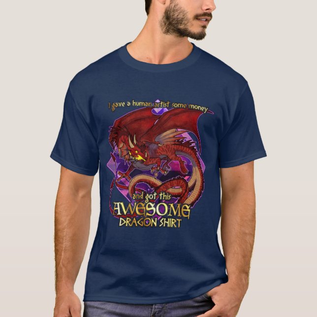 Awesome Dragon Shirt (Red) (Front)