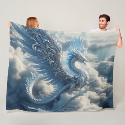 Awesome Dragon Surrounded by Clouds 