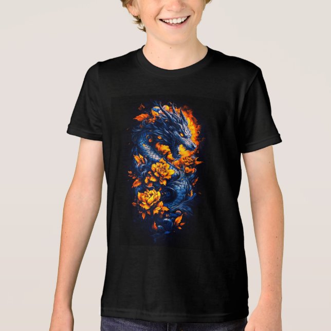 Awesome Dragon Tri-Blend Shirt (Front)