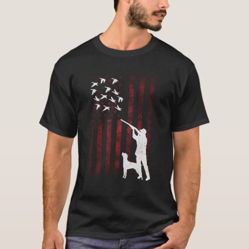 Awesome Duck Hunting American Flag Duck Hunters T_Shirt