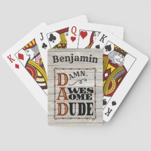 Awesome Dude Western Themed Custom Name Poker Cards