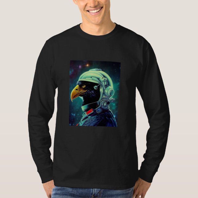 Awesome Eagle Astronaut Cosmonaut Astronomy Astrop T-Shirt (Front)