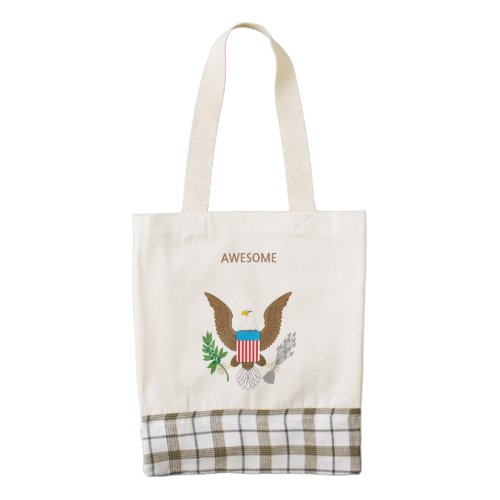 Awesome eagle emblem zazzle HEART tote bag