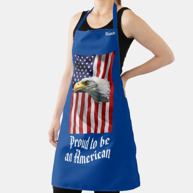 Awesome Eagle, The American Flag, Patriotic Apron (Insitu)