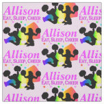 AWESOME EAT, SLEEP, CHEER PERSONALIZED FABRIC