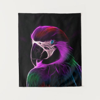 Awesome Effect Plum Glow Bird Tapestry