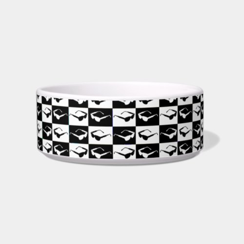 Awesome Eighties Mod Sunglasses Checkers Bowl