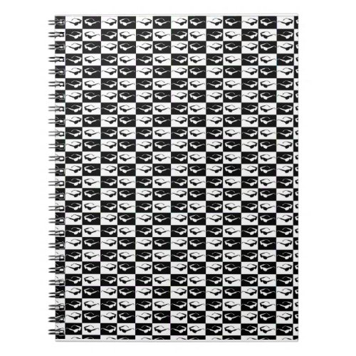 Awesome Eighties Mod Sunglasses Checkers Notebook