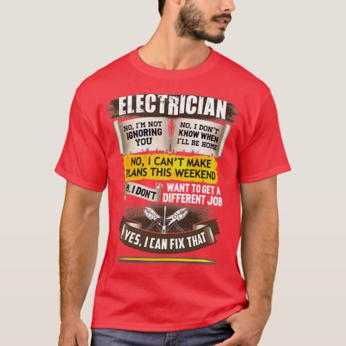 Awesome Electrician Can Fix That  T_Shirt