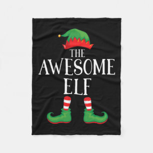 Awesome Elf Matching Group Xmas Funny Family Chris Fleece Blanket