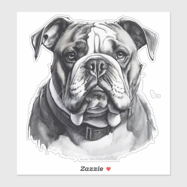 Awesome English Bulldog Sticker (Sheet)