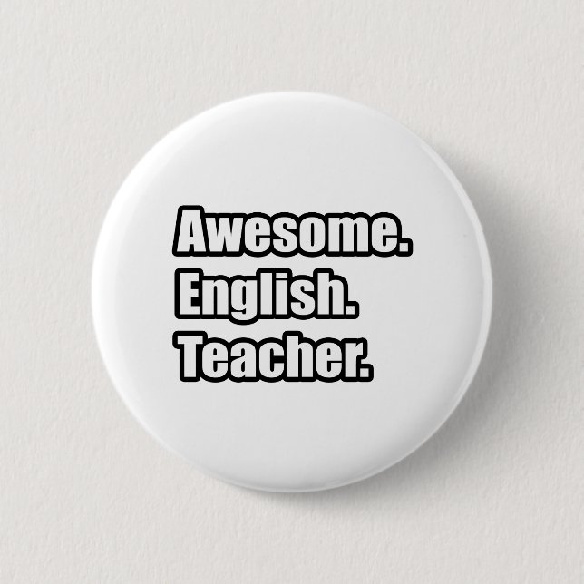 Awesome English Teacher Pinback Button (Front)