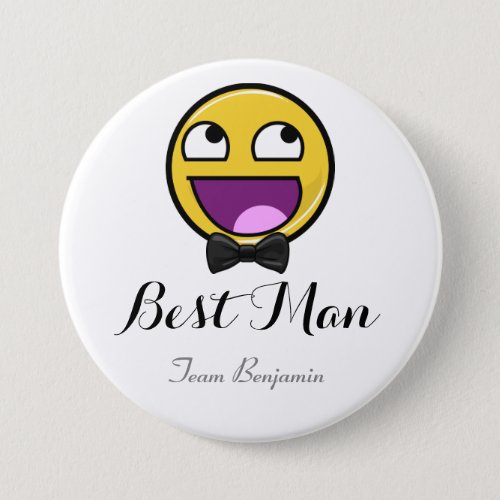 Awesome Face Best Man Wedding Button