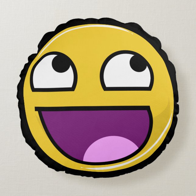 Awesome Face Internet Meme Round Pillow (Front)