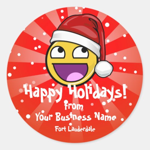 Awesome Face Meme Santa Hat Business Stickers