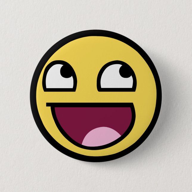 AWESOME FACE! PINBACK BUTTON (Front)