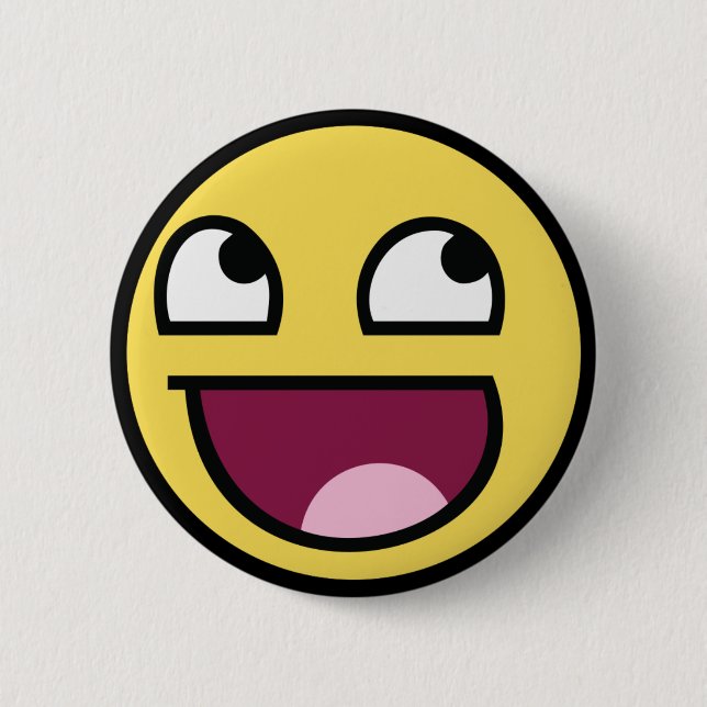 Awesome Face Pinback Button (Front)
