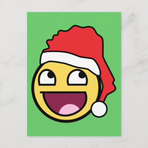 Awesome Face Santa Postcard