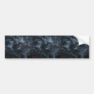 Awesome faces graffiti bumper sticker