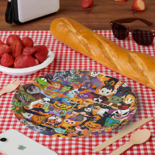 Awesome Faces of Halloween Paper Plates