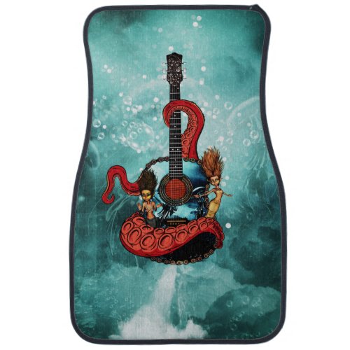 Awesome fantasy guitar car floor mat