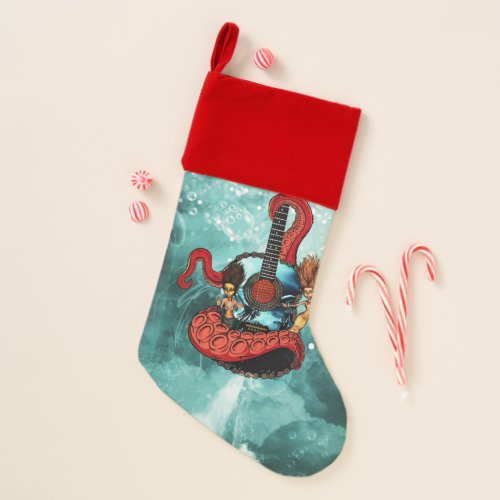 Awesome fantasy guitar christmas stocking