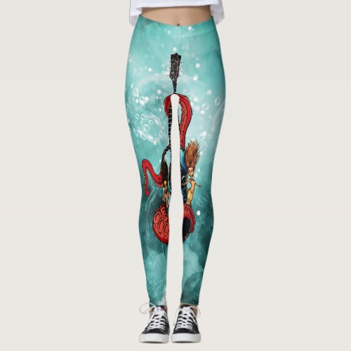 Awesome fantasy guitar leggings