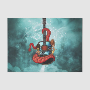 Awesome fantasy guitar tissue paper
