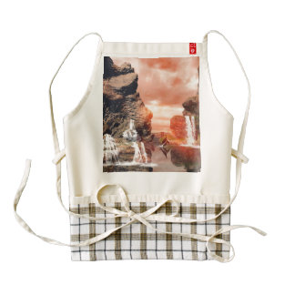 Awesome fantasy landscape zazzle HEART apron