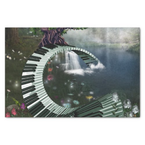 Awesome fantasy piano tissue paper