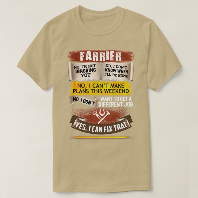 Awesome Farrier Can Fix That T T-Shirt (Design Front)