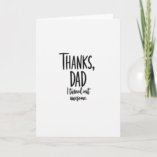 Awesome Fathers Day Message Card (Front)