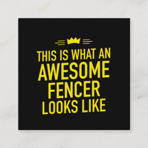 Awesome fencer looks like funny fencing armed and calling card