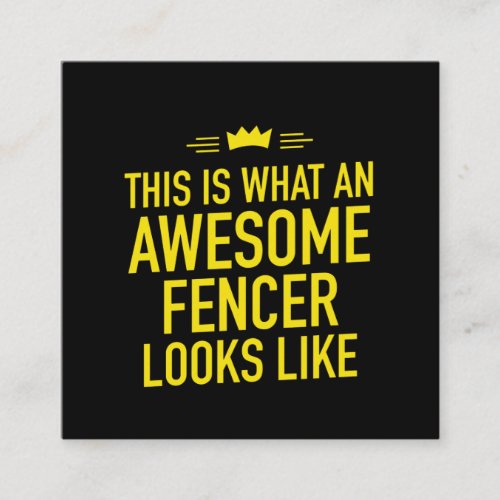 Awesome fencer looks like funny fencing armed and calling card