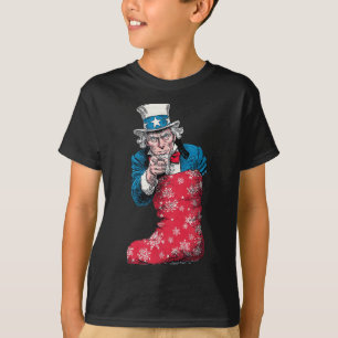 Awesome Festive Sock With Sam And Us Colors For Ch T-Shirt