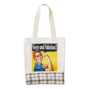 Awesome Fierce And Fabulous Zazzle Heart Tote Bag by FUNNSTUFF4U at Zazzle