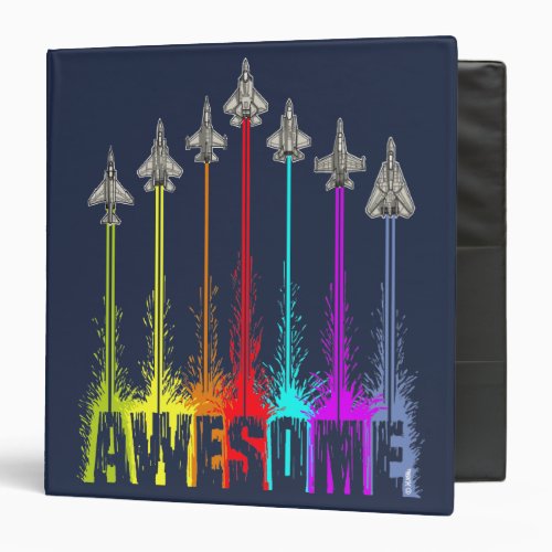 Awesome fighter jets 3 ring binder