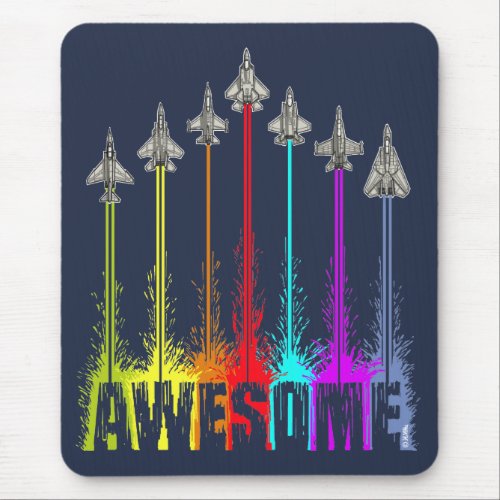 Awesome fighter jets mouse pad